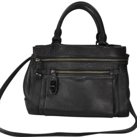 Rebecca Minkoff Tote Black Leather Shoulder Bag - Picture 1 of 6